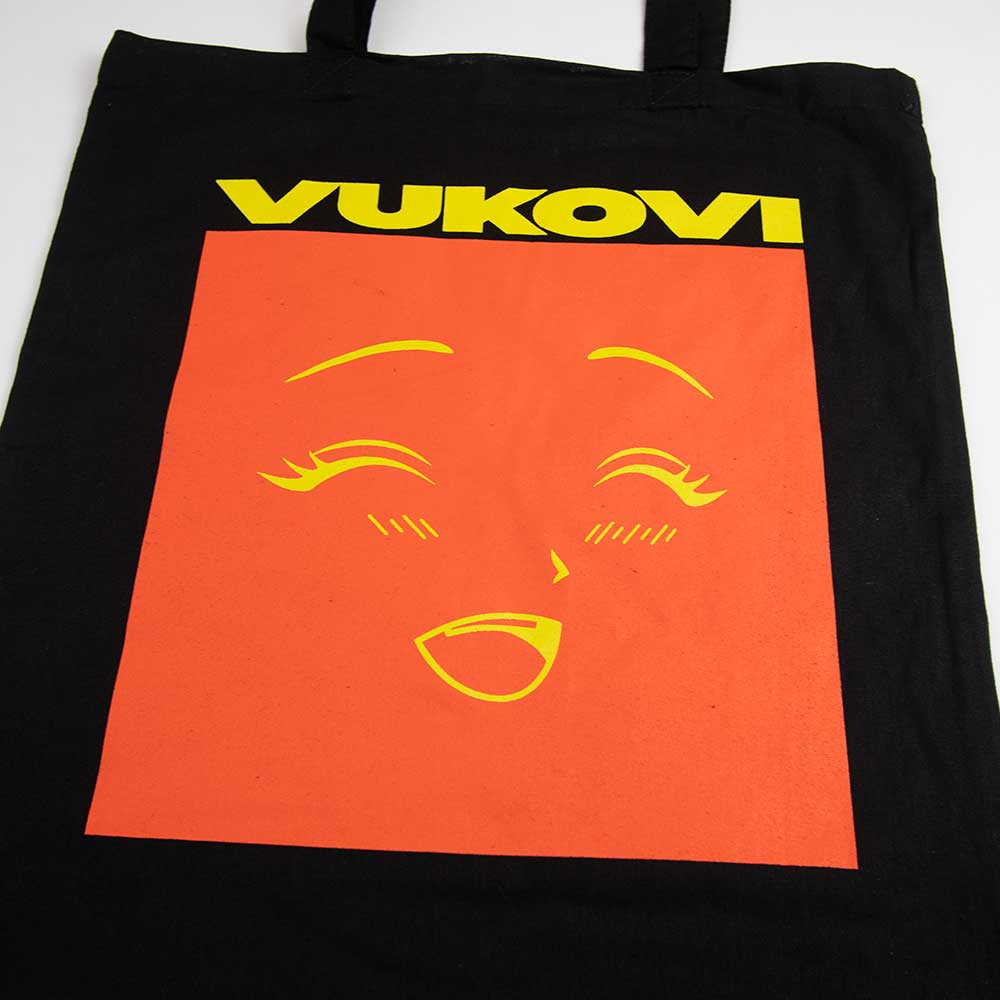 Face Tote Bag - Black